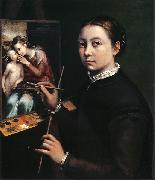 Sofonisba Anguissola, Easel Painting a Devotional Panel